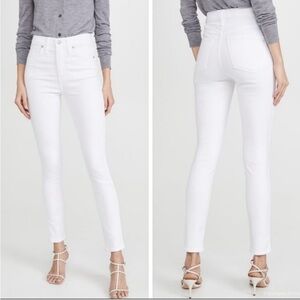 Madewell 10” High-Rise White Skinny Jeans Size 26P